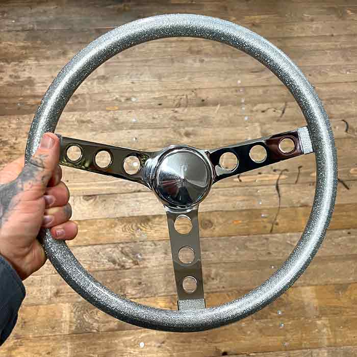 MOONEYES California l Flake ステアリング Mooneyes Original California Flake Finger Grip Steering
